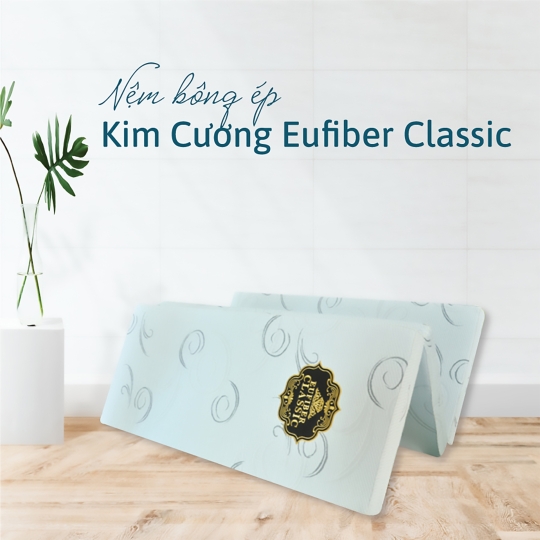 Nệm bông ép Eufiber Classic Kim Cương 